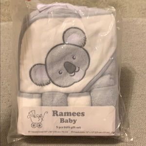 Koala Hooded Towel and Washcloth Set